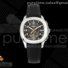 DDF 파텍필립 아쿠아넛 5968 그레이다이얼 블랙러버스트랩 Aquanaut 5968 SS DDF 1:1 Best Edition Gray Dial on Black Rubber Strap A520