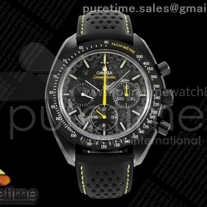 BLSF 오메가 스피드마스터 블랙세라믹 블랙다이얼 블랙가죽스트랩 Speedmaster Black Ceramic BLSF Best Edition Black/Yellow on Leather Strap Manual Winding Movement