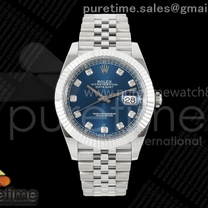 GOLD Maker 골드공장 롤렉스 데이저스트41 프리스프렁 블루텐포인트다이얼 쥬빌레브레이슬릿133g DateJust 41 126334 GOLD Maker 1:1 Best Edition Blue Diamonds Dial on Jubilee Bracelet JH3235 (Free Sprung)