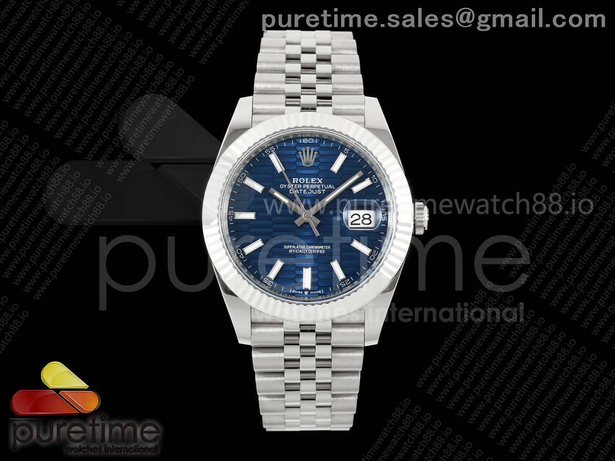 GOLD Maker 골드공장 롤렉스 데이저스트41 프리스프렁 블루텍스쳐다이얼 쥬빌레브레이슬릿 133g DateJust 41 126334 GOLD Maker 1:1 Best Edition Blue Textured Stick Dial on Jubilee Bracelet JH3235 (Free Sprung)(Free Sprung)