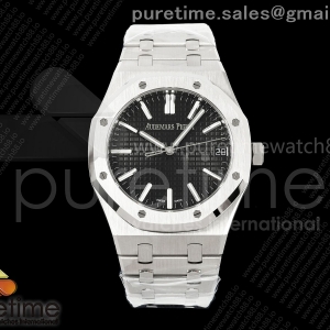 VSF 오데마피게 로얄오크 15500 블랙다이얼 스틸브레이슬릿 Royal Oak 41mm 15500 SS VSF 1:1 Best Edition Black Textured Dial on SS Bracelet DD4302 Super Clone