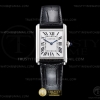 F1F 까르띠에 탱크머스트 라지 25.5미리 화이트다이얼 악어무늬가죽스트랩 Cartier Tank Must Large Blk SS/LE White F1F Sw Qtz