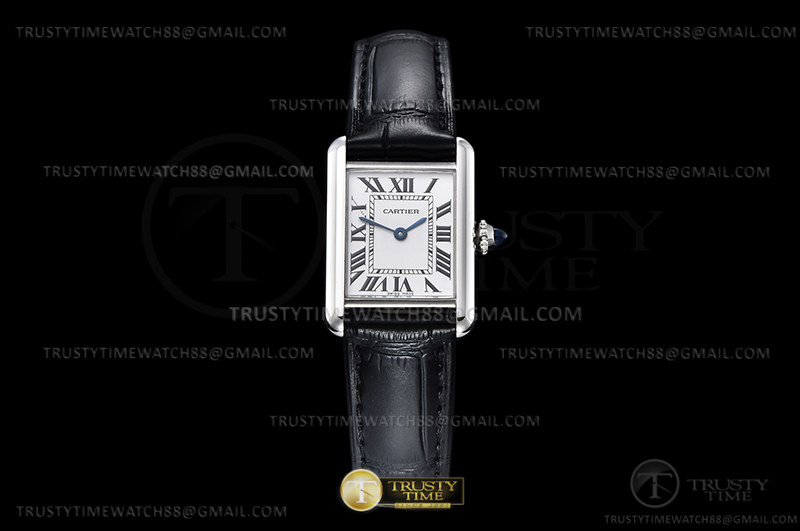F1F 까르띠에 탱크머스트 스몰 22미리 화이트다이얼 (3가죽스트랩) Cartier Tank Must Small Blk-C SS/LE White F1F Sw Qtz