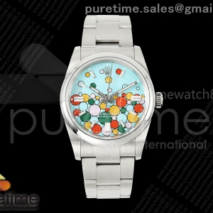 QF 롤렉스 오이스터 퍼페츄얼 36미리 셀레브레이션다이얼 스틸브레이슬릿 프리스프렁 Oyster Perpetual 126000 36mm QF 1:1 Best Edition 904L Steel Celebration Dial JH3230 Free Sprung