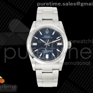 QF 롤렉스 오이스터 퍼페츄얼 36미리 블루다이얼 스틸브레이슬릿 프리스프렁 Oyster Perpetual 126000 36mm QF 1:1 Best Edition 904L Steel Deep Blue Dial JH3230 Free Sprung