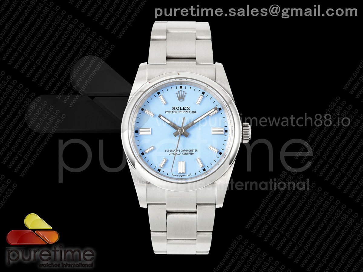 QF 롤렉스 오이스터 퍼페츄얼 36미리 라벤더다이얼 스틸브레이슬릿 프리스프렁 Oyster Perpetual 126000 36mm QF 1:1 Best Edition 904L Steel Lavender Dial JH3230 Free Sprung3230 Free Sprung