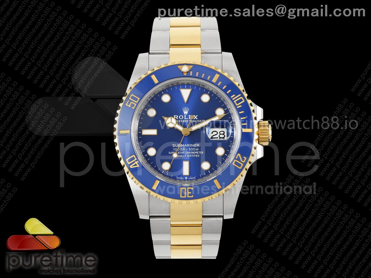 RCF 롤렉스 서브마리너 41미리 옐로우골드콤비 블루인서트 블루다이얼 스틸브레이슬릿 175g Submariner 41mm 126613 LB SS/YG Blue Ceramic RCF 1:1 Best Edition 904L SS Case and Bracelet VR3235 (Weighted) and Bracelet VR3235 (Weighted)