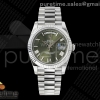 RGF 롤렉스 데이데이트40 텅스텐(Cu-W) 그린로만다이얼 스틸브레이슬릿 210g Day Date 40 SS RGF 1:1 Best Edition Green Roman Dial on President Bracelet VR3255