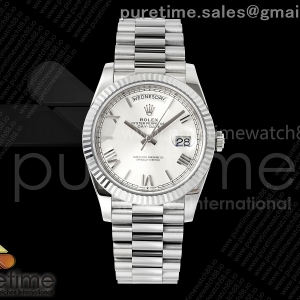 RGF 롤렉스 데이데이트40 텅스텐(Cu-W) 실버로만다이얼 스틸브레이슬릿 210g Day Date 40 SS RGF 1:1 Best Edition Silver Roman Dial on President Bracelet VR3255racelet VR3255