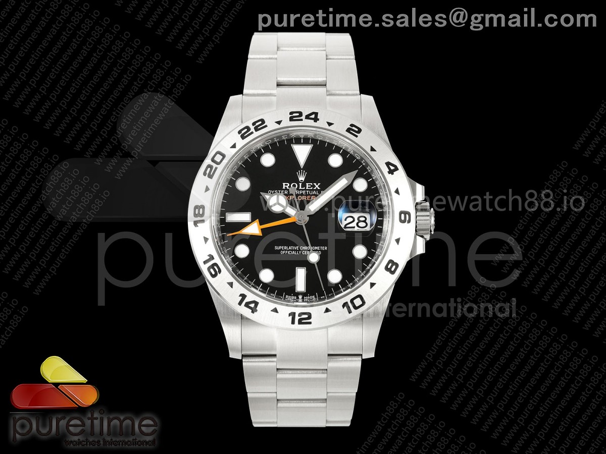 CleanPlus 클린플러스 롤렉스 익스플로러2 블랙다이얼 스틸브레이슬릿 프리스프렁 Explorer II 42mm 226570 904L SS Clean Plus 1:1 Best Edition Black Dial on Bracelet JH3285-2 (Free Sprung)