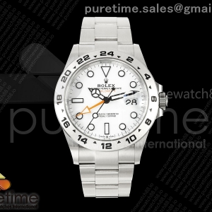 CleanPlus 클린플러스 롤렉스 익스플로러2 화이트다이얼 스틸브레이슬릿 프리스프렁 Explorer II 42mm 226570 904L SS Clean Plus 1:1 Best Edition White Dial on Bracelet JH3285-2(Free Sprung)