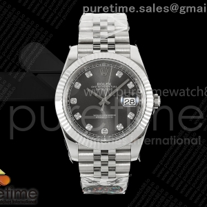 VF V공장 롤렉스 데이저스트41 그레이텐포인트다이얼 쥬빌레브레이슬릿 DateJust 41 126334 904L SS VF 1:1 Best Edition Gray Diamonds Dial on Jubilee Bracelet DD3235