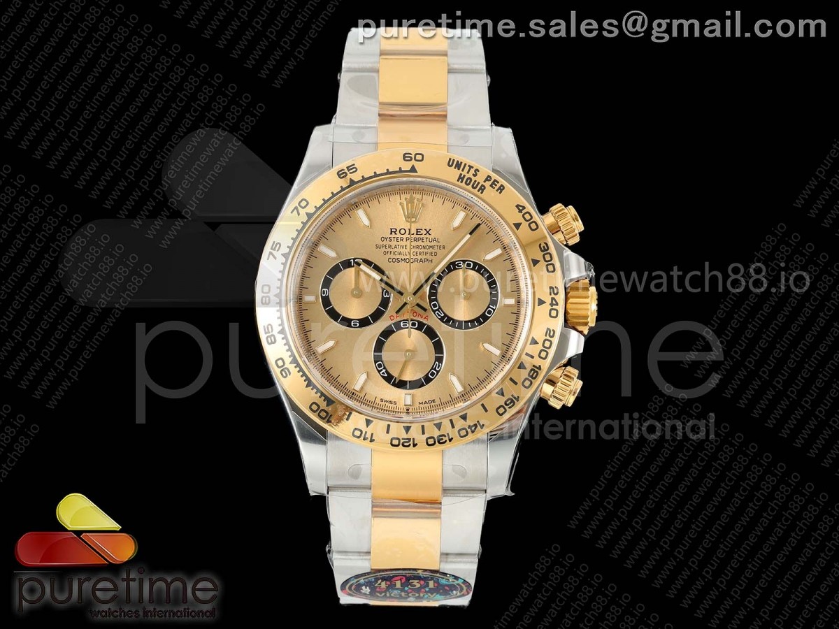 VF V공장 롤렉스 데이토나 옐로우골드콤비 골드다이얼 스틸브레이슬릿 Daytona 126503 VF 1:1 Best Edition YG Dial on SS/YG Bracelet DD4131