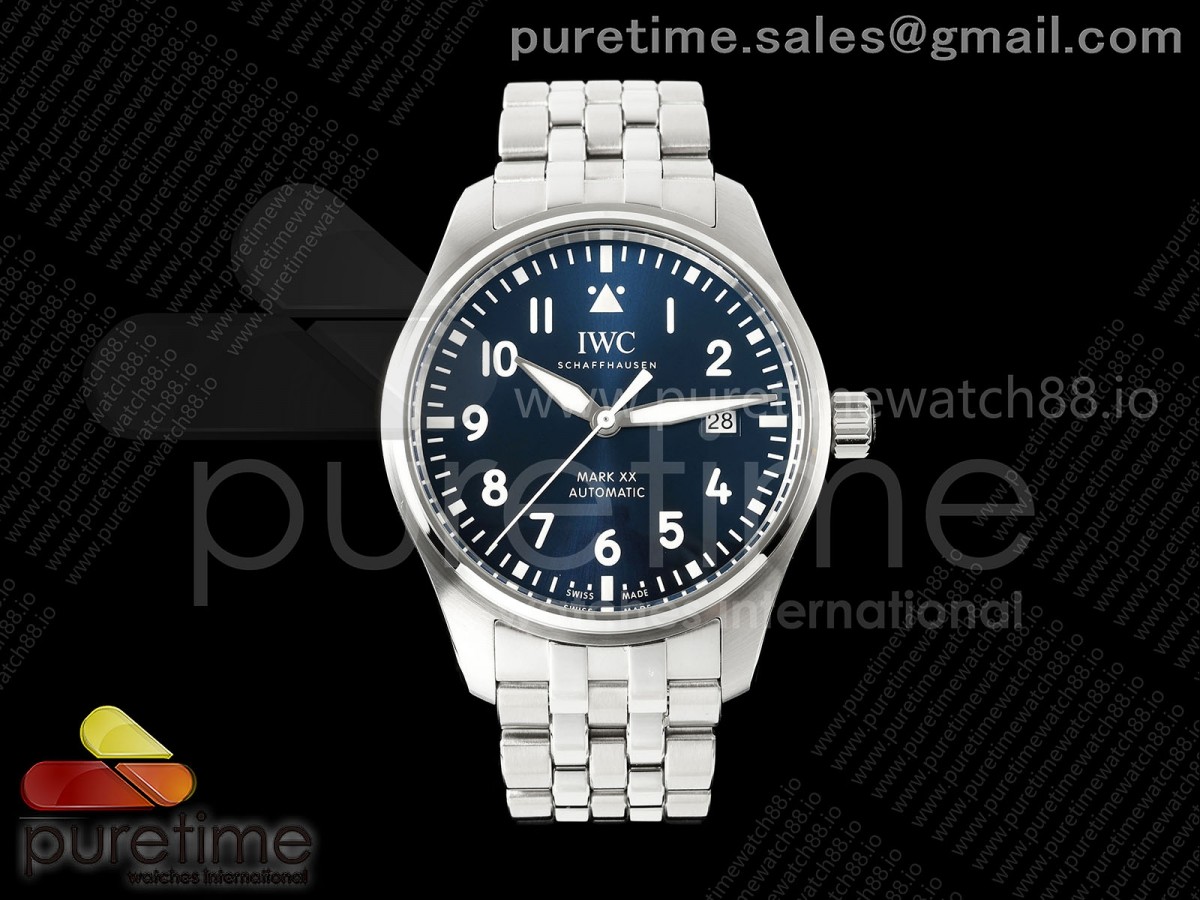 MZF IWC 마크20 IW328203 블루다이얼 스틸브레이슬릿 Mark XX MZF 1:1 Best Edition Blue Dial on SS Bracelet A2892