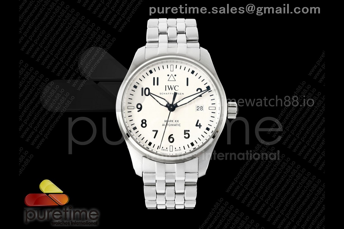 MZF IWC 마크20 IW328207 화이트다이얼 스틸브레이슬릿  Mark XX MZF 1:1 Best Edition White Dial on SS Bracelet A2892