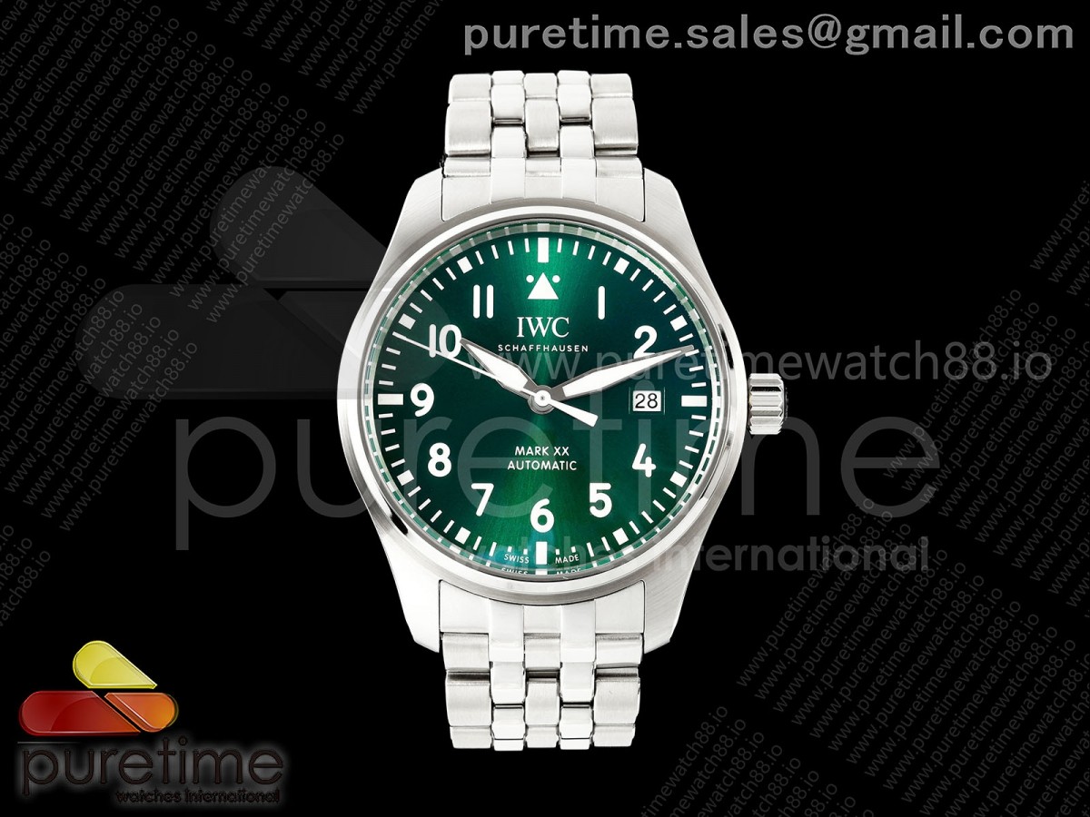 MZF IWC 마크20 IW328205 그린다이얼 스틸브레이슬릿  Mark XX MZF 1:1 Best Edition Green Dial on SS Bracelet A2892