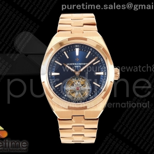 ANTF 바쉐론콘스탄틴 오버시즈 뚜르비옹 로즈골드 블루다이얼 스틸브레이슬릿 Overseas Tourbillon RG ANTF Best Edition Blue Dial on RG Bracelet