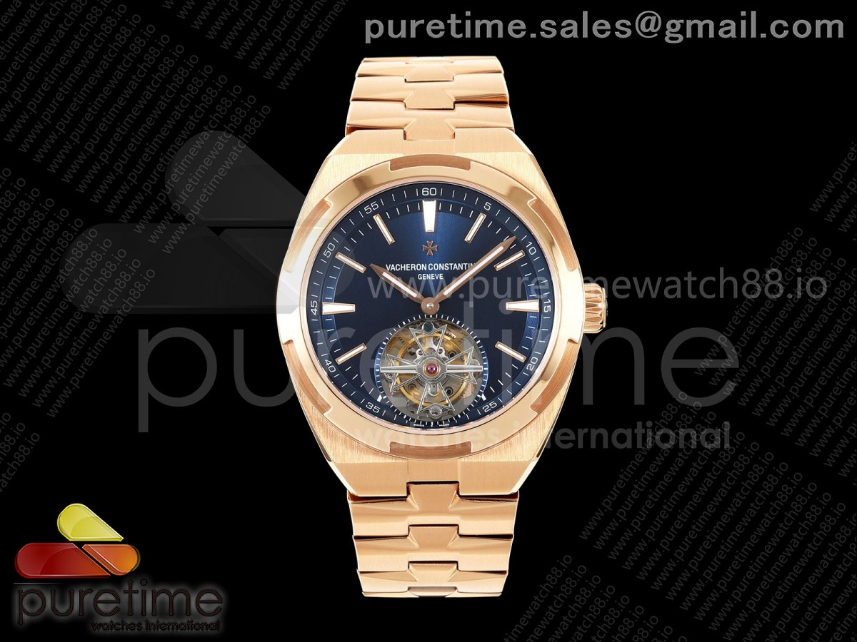 ANTF 바쉐론콘스탄틴 오버시즈 뚜르비옹 로즈골드 블루다이얼 스틸브레이슬릿 Overseas Tourbillon RG ANTF Best Edition Blue Dial on RG Bracelet