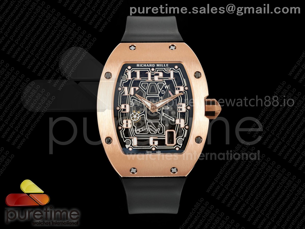 AVF 리차드밀 RM67-01 로즈골드 스켈레톤다이얼 블랙러버스트랩 AVF RM67-01 RG Skeleton Dial on Black Rubber Strap CRMA6 Clone