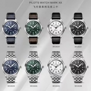 A7F IWC 마크20 IW3282 스틸브레이슬릿, 가죽스트랩 Pilot Mark XX IW3282 A7F 1:1 Best Edition