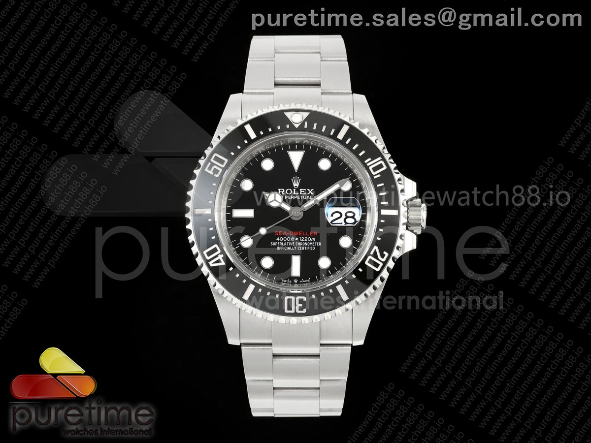 RWF 롤렉스 레드 씨드웰러 블랙다이얼 스틸브레이슬릿 프리스프렁 Sea-Dweller 126600 RWF 1:1 Best Edition 904L SS Case and Bracelet JH3235 (Free Sprung)