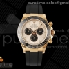 RWF 롤렉스 데이토나 로즈골드 텅스텐(Cu-W) 로골/블랙다이얼 블랙러버스트랩 프리스프렁 195g Daytona 126515 RWF 1:1 Best Edition RG/Black Dial on Oysterflex Strap JH4131 (Free Sprung)