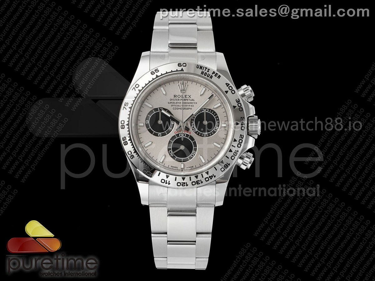 RWF 롤렉스 데이토나 텅스텐(Cu-W) 그레이/블랙다이얼 스틸브레이슬릿 프리스프렁 195g  Daytona 126509 RWF 1:1 Best Edition Gray/Black Dial on SS Bracelet JH4131 (Free Sprung)